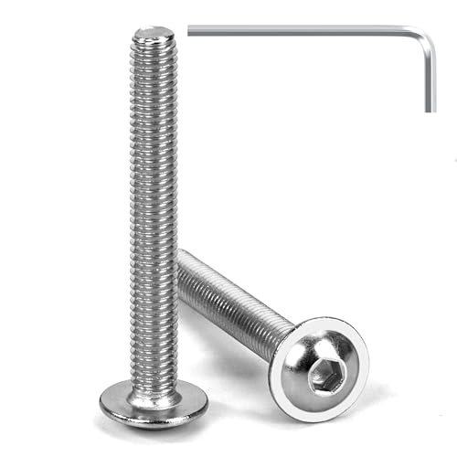 Tunejoy Linsenkopfschrauben mit Flansch M5 x 40 mm Linsenkopfschraube Innensechskant Edelstahl A2 V2A Flanschschrauben Vollgewinde mit Inbusschlüssel 20 Stück Tunejoy Linsenkopfschrauben mit Flansch M5 x 40 mm Linsenkopfschraube Innensechskant Edelstahl A2 V2A Flanschschrauben Vollgewinde mit Inbusschlüssel 20 Stück von Tunejoy