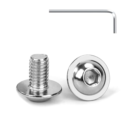 Tunejoy Linsenkopfschrauben mit Flansch M6 x 10 mm Linsenkopfschraube Innensechskant Edelstahl A2 V2A Flanschschrauben Vollgewinde mit Inbusschlüssel 20 Stück Tunejoy Linsenkopfschrauben mit Flansch M6 x 10 mm Linsenkopfschraube Innensechskant Edelstahl A2 V2A Flanschschrauben Vollgewinde mit Inbusschlüssel 20 Stück von Tunejoy