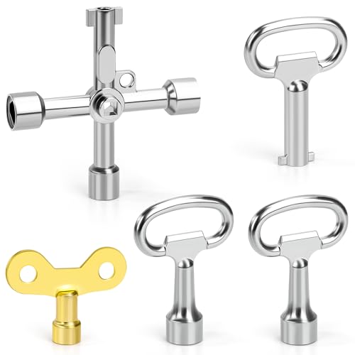 Tunejoy Multifunktionsschlüssel Vierkantschlüssel Rundschlüssel Wasserhahn Schaltschrankschlüssel für Wasser Stromzähler Aufzüge 5 Stück Tunejoy Multifunktionsschlüssel Vierkantschlüssel Rundschlüssel Wasserhahn Schaltschrankschlüssel für Wasser Stromzähler Aufzüge 5 Stück von Tunejoy