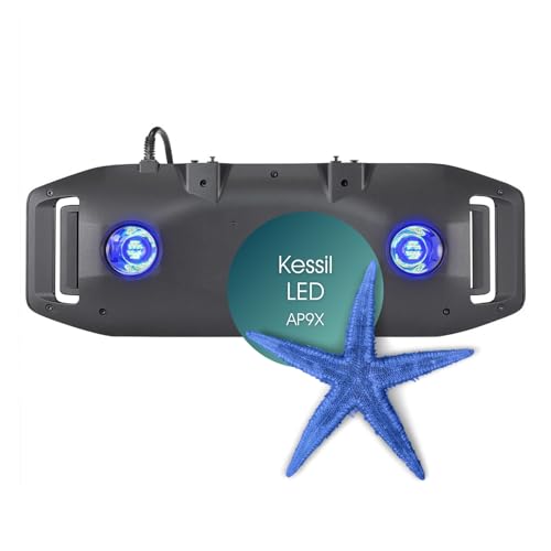 Kessil AP9X LED Aquarium-Beleuchtung I Flächenleuchte für Salzwasseraquarien 185W I Korallenbeleuchtung mit Touch- & Wi-Fi-Steuerung I Meerwasseraquarium-Lampe mit Abluftvorrichtungen von Tunze