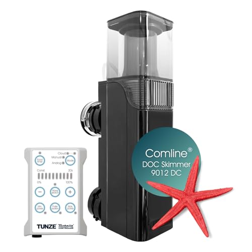 TUNZE Comline DOC Skimmer 9012 DC I Oberflächenabsaugung für Aquarien mit 200-1200 L I energieeffizienter Eiweißabschäumer mit Magnethalterung von Tunze