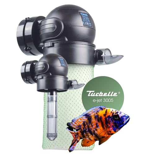TUNZE Strömungspumpe Turbelle e-Jet 3005 I Pumpe mit 3.150l/h Strömungsleistung I Propellerpumpe mit Magnet Holder & Filterfunktion bis 15mm Glasstärke I Wasserpumpe für Süßwasser-Aquarium von Tunze