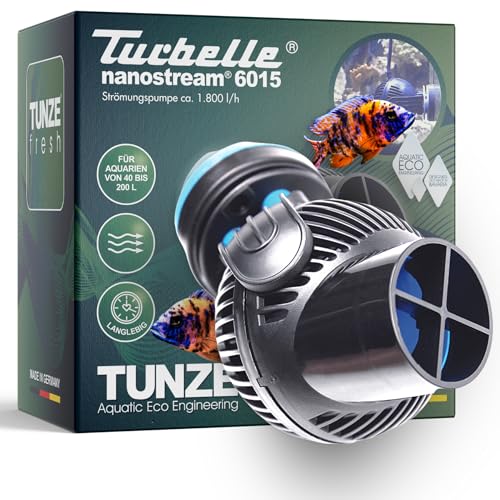 TUNZE Strömungspumpe Turbelle nanostream 6015 I Pumpe mit 1.800 l/h Strömungsleistung I Propellerpumpe mit Magnet Holder & Silence Klemme bis 12mm Glasstärke I Wasserpumpe für Süßwasser-Aquarium von Tunze