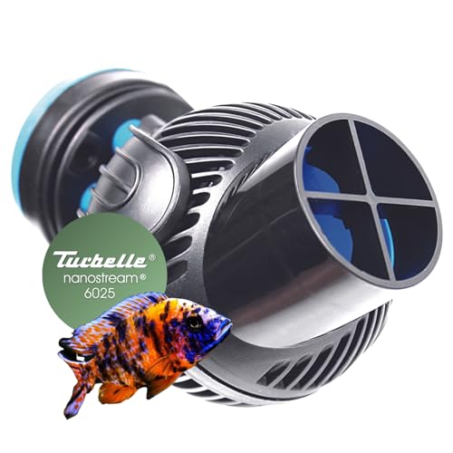 TUNZE Strömungspumpe Turbelle nanostream 6025 I Pumpe für 3D einstellbare Strömung I Propellerpumpe mit Magnet Holder & Silence Klemme bis 15mm Glasstärke I Wasserpumpe für Süßwasser-Aquarium von Tunze
