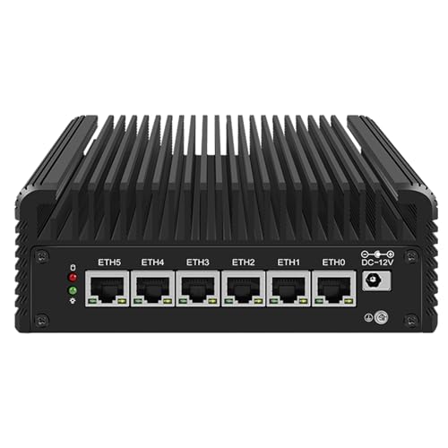 Tuofudun Micro Firewall Appliance, 13th Gen Intel Core i5 1335U Mini PC, 6 x Intel I226-V 2.5GbE LAN, VPN Router, 16GB DDR4, 512GB SSD, AES-NI/TPM2.0 von Tuofudun