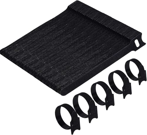 Tuokay, 100 Stück Wiederverschließbar Kabel Klettband, 15cm x 1,2 cm Kabelbinder Klettverschluss Selbstklebend Kabelbinder, kabelbinder Klettverschluss (Schwarz) von Tuokay