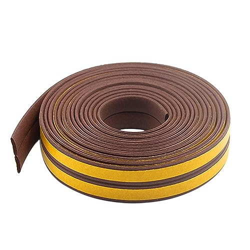 Tuokay, 20 Meter Dichtungsband, 9mm (Breite) x 2mm (Dicken) Türdichtung Selbstklebend Tür Dichtung I-Profil/L-Profil Gummidichtung für Türen, Fensterdichtung Windschutz, Lärm (Braun) von Tuokay