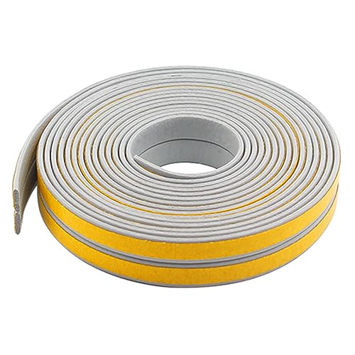 Tuokay, 20 Meter Dichtungsband, 9mm (Breite) x 2mm (Dicken) Türdichtung Selbstklebend Tür Dichtung I-Profil/L-Profil Gummidichtung für Türen, Fensterdichtung Windschutz, Lärm (Grau) von Tuokay