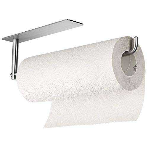 Papierhandtuchhalter unter Küchenschrank – selbstklebender Handtuchpapierhalter zum Aufkleben an der Wand, 304 Edelstahl von Tuoservo