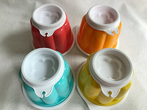 TP Tupper Tupperware Pudding-Förmchen 4 er Set Bunt Puddingform Portionsformen TP Tupper Tupperware Pudding-Förmchen 4 er Set Bunt Puddingform Portionsformen von Tup