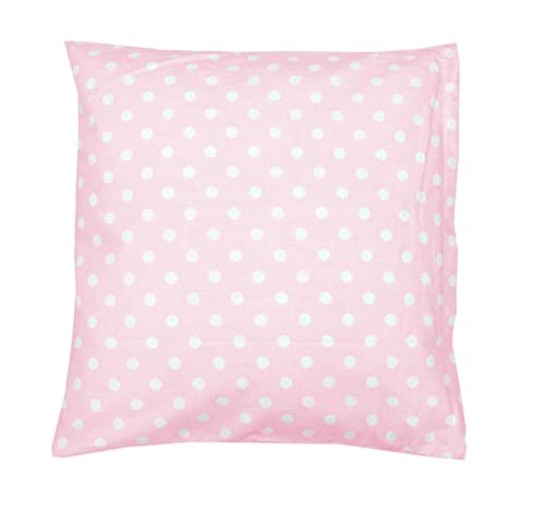 TupTam Kissenbezug Gemustert Bunte Kissenhüllen Dekokissen für Baby und Kinderzimmer, Farbe: Tupfen Rosa, Größe: 40 x 60 cm von TupTam