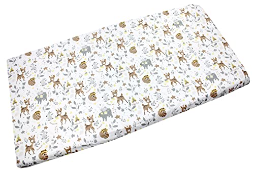 TupTam Baby Spannbettlaken Kinder Spannbetttuch für Babybett Kinderbett Gemustert, Farbe: Wilde Tiere, Größe: 70 x 140 cm von TupTam