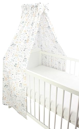 TupTam Babybett Himmel mit Schleifchen, Farbe: Hase/Eule, Größe: ca. 160x240 cm von TupTam