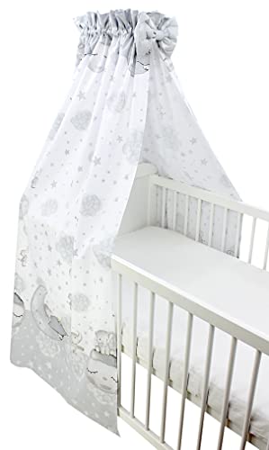TupTam Babybett Himmel mit Schleifchen, Farbe: Mond mit Elefant/Grau, Größe: ca. 160x240 cm TupTam Babybett Himmel mit Schleifchen, Farbe: Mond mit Elefant/Grau, Größe: ca. 160x240 cm von TupTam