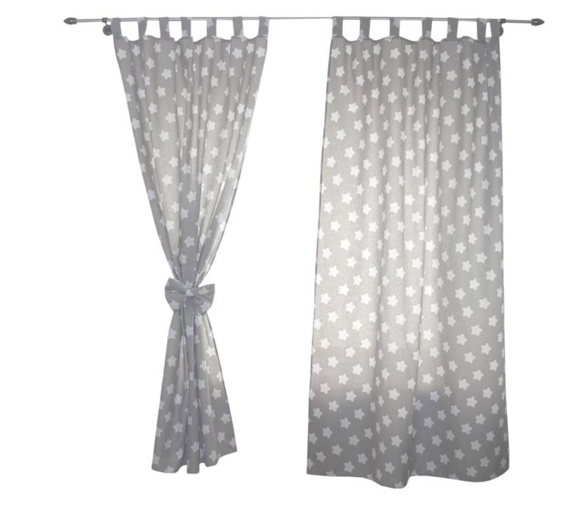 TupTam Gardine TupTam Kinderzimmer Vorhänge Baby Gardinen mit Schleifen 2er Set von TupTam