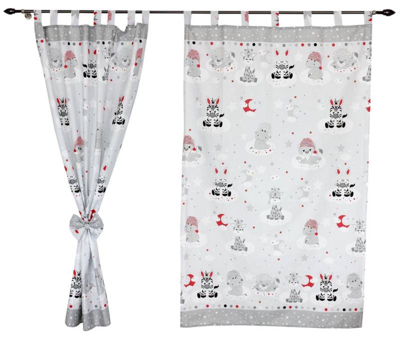 TupTam Gardine TupTam Kinderzimmer Vorhänge Baby Gardinen mit Schleifen 2er Set von TupTam