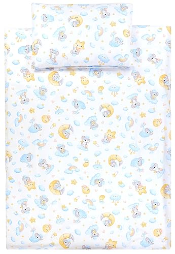 TupTam Kinder Bettwäsche Gemustert 2-Teilig Wendebettwäsche, Farbe: Schlafender Koala Blau Gelb, Größe: 135x100 cm TupTam Kinder Bettwäsche Gemustert 2-Teilig Wendebettwäsche, Farbe: Schlafender Koala Blau Gelb, Größe: 135x100 cm von TupTam