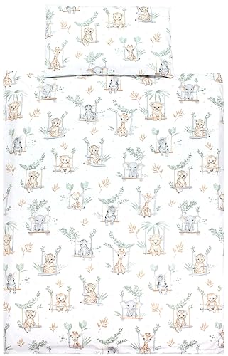 TupTam Kinder Bettwäsche Set Babybettwäsche Bettbezug 100 x 135 120 x 90 Kissenbezug 40 x 60 Jungen Mädchen 2-TLG, Farbe: Safari Schaukel Grün, Größe: 120x90 cm TupTam Kinder Bettwäsche Set Babybettwäsche Bettbezug 100 x 135 120 x 90 Kissenbezug 40 x 60 Jungen Mädchen 2-TLG, Farbe: Safari Schaukel Grün, Größe: 120x90 cm von TupTam