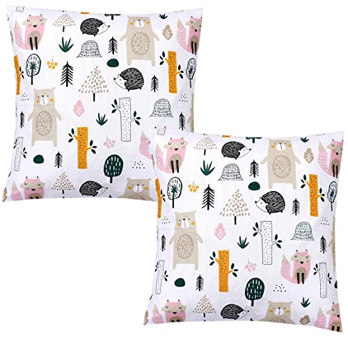 TupTam Kinder Kissenbezug Dekorativ Gemustert mit Hotelverschluss 2er Set, Farbe: Waldtiere, Größe: 80 x 80 cm TupTam Kinder Kissenbezug Dekorativ Gemustert mit Hotelverschluss 2er Set, Farbe: Waldtiere, Größe: 80 x 80 cm von TupTam