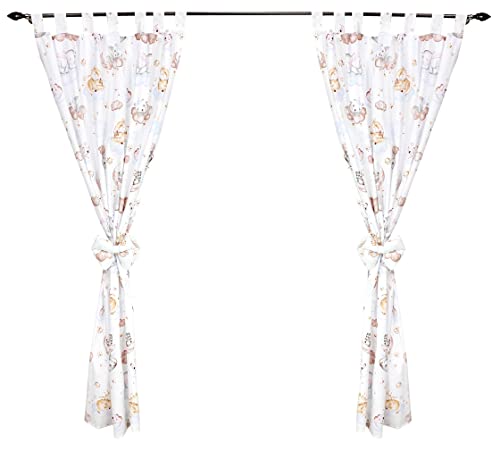 TupTam Kinderzimmer Vorhänge Baby Gardinen mit Schleifen 2er Set, Farbe: Tiere auf Wolken, Größe: ca. 155x95 cm TupTam Kinderzimmer Vorhänge Baby Gardinen mit Schleifen 2er Set, Farbe: Tiere auf Wolken, Größe: ca. 155x95 cm von TupTam