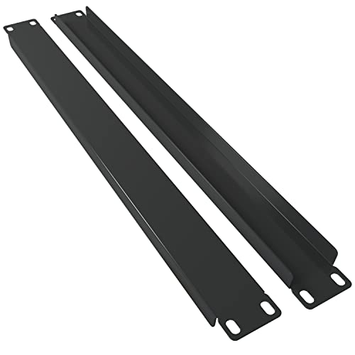 1U Blanko-Panel – (2 Stück) – Rackmount-Zubehör – Metall-Abstandshalter 48,3 cm Füllstoff für Server-Rack-Schrankgehäuse – schwarzer langlebiger Stahl – Tupavco TP1709 von Tupavco