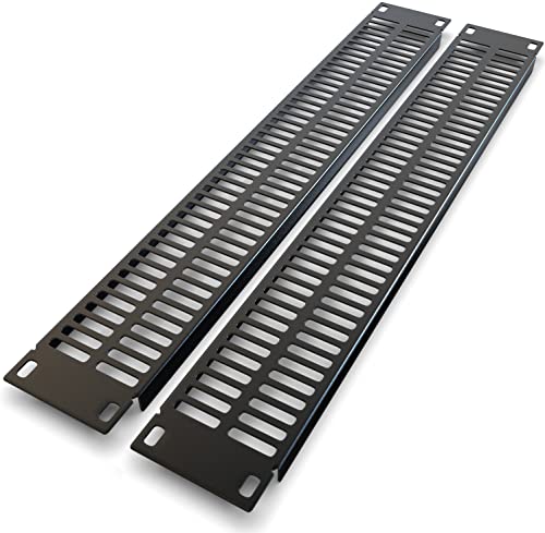 Rackmount Lüftungsblende – 2U (2 Stück) Abstandshalter für ITAV 19 Zoll Netzwerk Server Rack Mount Schrankgehäuse – Blank belüfteter Metallschlitzfüller – Ausrüstung Kühlung Luftzirkulation von Tupavco