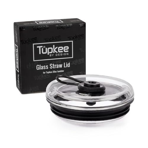 Ersatz-Trinkhalm-Deckel – für mundgeblasene Glas-Reisebecher, 590 ml, Schwarz von Tupkee