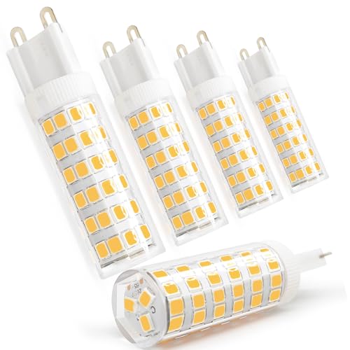 Tupolife Leuchtmittel G9 LED Warmweiß Lampe 5w Ersetzt 50w Leuchtmittel Halogenlampe, LED G9 Warmweiss 3000K Nicht Dimmbar Kein Flackern Enegiesparende Birne, 5 Stück von Tupolife