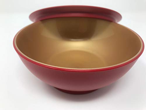 Tupperware Allegra Servierschale Schüssel mit Deckel rot bordeux Gold Weihnachten 275ml edel glänzend von Tupper