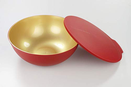 TUPPERWARE Allegra 5,0 L rot gold Servier Schüssel Schale Servierschale von Tupperware
