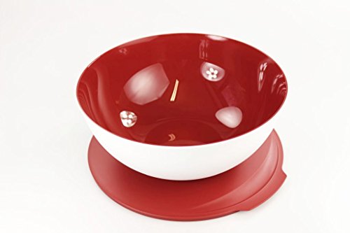 TUPPERWARE Allegra 5,0 L rot weiß Servier Schüssel Schale Servierschalen von Tupperware