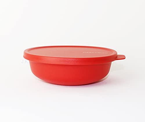 TUPPERWARE Aloha 450ml Hellrot Schüssel Servieren Servierschüssel Salatschüssel + Hängelöffel Rot von TUPPERWARE Mikrowelle