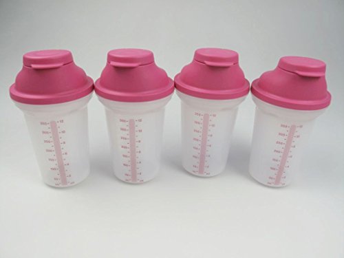 TUPPERWARE Backen Mix-Fix (4) klein 350 ml pink Shaky Küchenhelfer Shake It von Tupperware