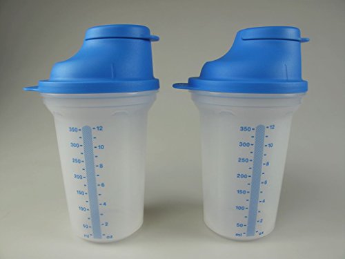 TUPPERWARE Backen Mix-Fix klein (2) 350 ml blau Shaky Küchenhelfer Shake It 15464 von Tupperware