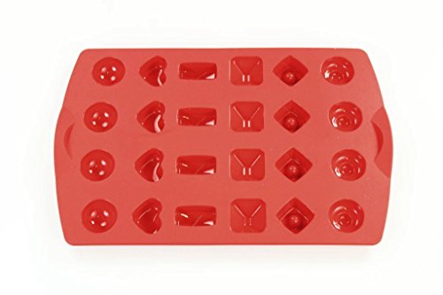 TUPPERWARE Backen Pralinenform Silikonform rot Silikonschätzchen Praline von Tupperware
