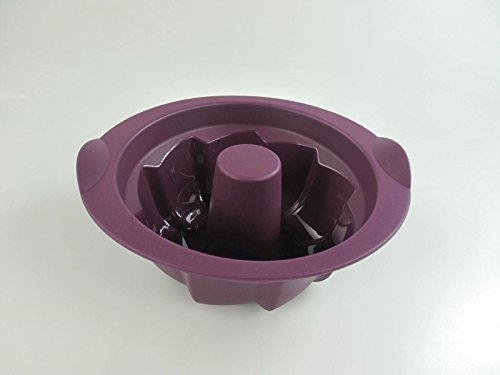 TUPPERWARE Backen Silikonform Mini Gugelhupf lila Backform Kuchen Silikon Easy von Tupperware