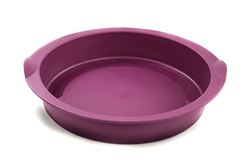 TUPPERWARE Backen Silikonform lila glatt rund Backform Silikon Glatte Runde von Tupperware