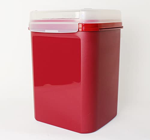 TUPPERWARE Bellevue 5,5L Weinrot/Bordeaux Vorratsdose, Trockenlagerung + Softlöffel Orange von Tupperware