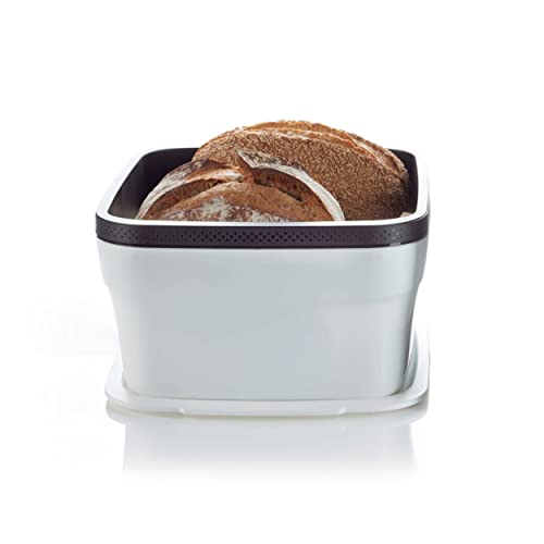 TUPPERWARE BrotMax 2 weiß schwarz Brotkasten Brotwächter Brot Max Kasten Brot&Co von Tupperware