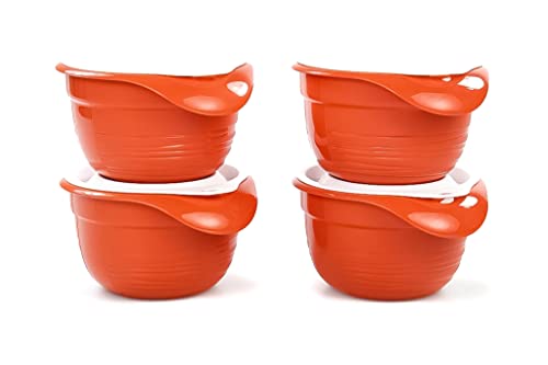 TUPPERWARE Combiplus Rührschüssel Schüssel klein 650 ml (4) terraotta mit Deckel 31561 von Tupperware