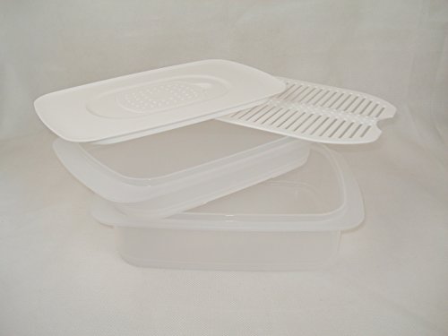 TUPPERWARE Cool`N Fresh 1,5 L + 700 ml + Klimadeckel weiß + Frischegitter weiß TUPPERWARE Cool`N Fresh 1,5 L + 700 ml + Klimadeckel weiß + Frischegitter weiß von Tupperware