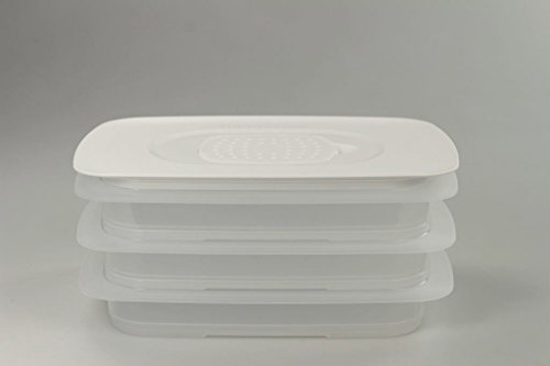 Tupperware Frigosmart 700 ml (3) transparent + großes Siegel mit Gitter von Tupperware