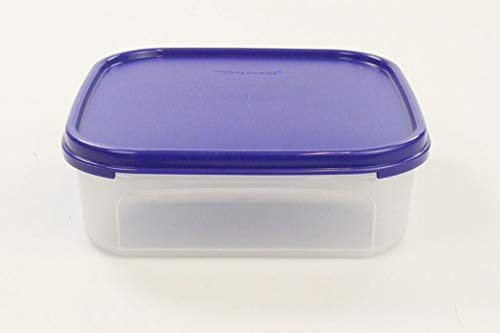 TUPPERWARE Eidgenosse 1,2 L blau Quadratisch Kompaktbehälter Vorrat Modular von Tupperware