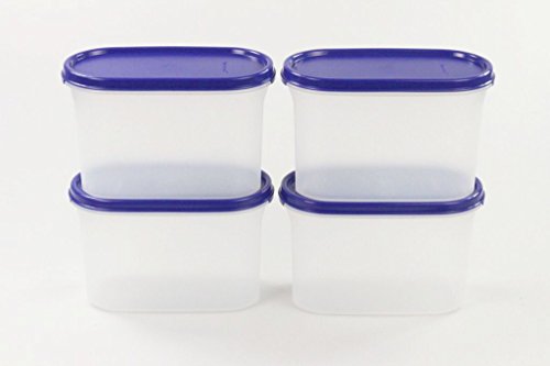 TUPPERWARE Eidgenossen 1,1 L blau (4) OHNE Schütte Trockenvorrat Dose Modular von Tupperware