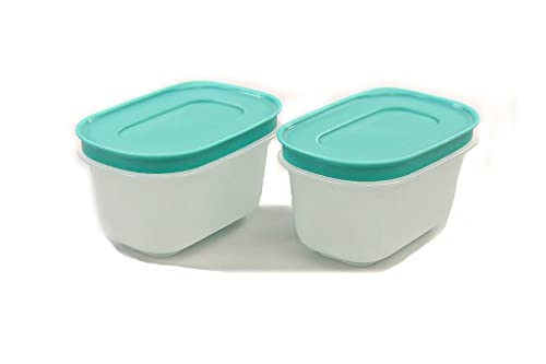 TUPPERWARE Eiskristall Gefrier-Behälter 170 ml (2) minze-weiß Dose Eis-Kristall 33203 von Tupperware