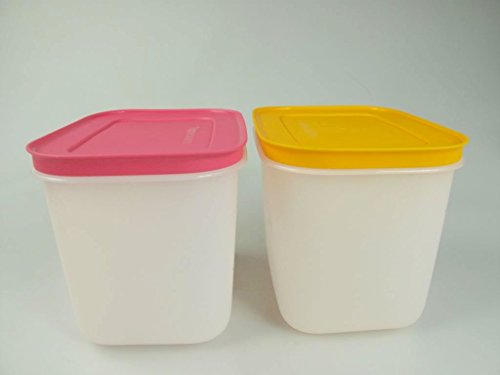 TUPPERWARE Gefrier-Behälter 1,1 L pink-weiß+orange-weiß Eis-Kristall Eiskristall P 21614 von Tupperware