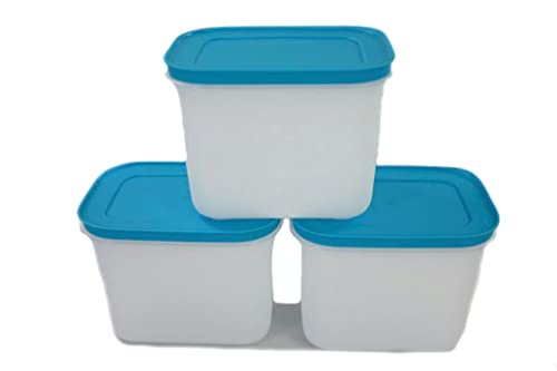 TUPPERWARE Gefrier-Behälter 1,1 L weiß-blau (3) Gefrier Eis-Kristall Eiskristall von Tupperware