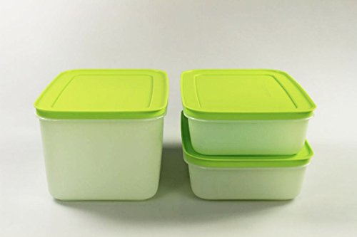 TUPPERWARE Gefrier-Behälter 2,5 L + 1,0 L (2) grün Kristall Eiskristall von Tupperware