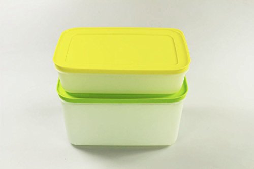 TUPPERWARE Gefrier-Behälter 2,5 L grün + 1,0 L limette Eis-Kristall Eiskristall von Tupperware