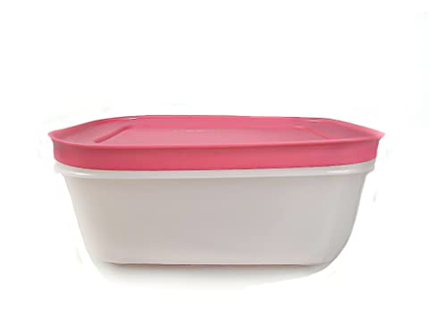 TUPPERWARE Gefrier-Behälter 450 ml weiß pink flach Eis-Kristall Eiskristall von Tupperware